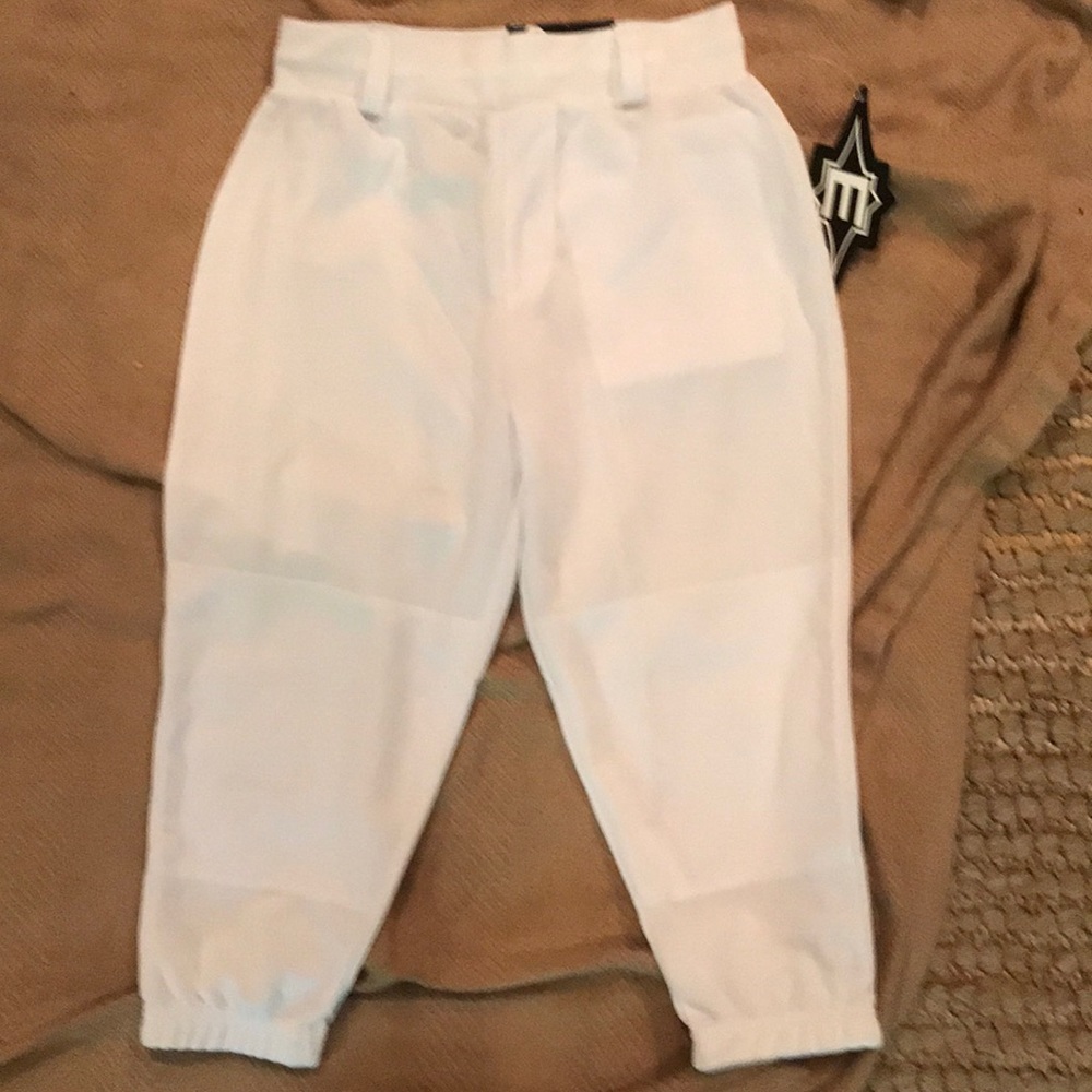White Easton baseball pants new with tags